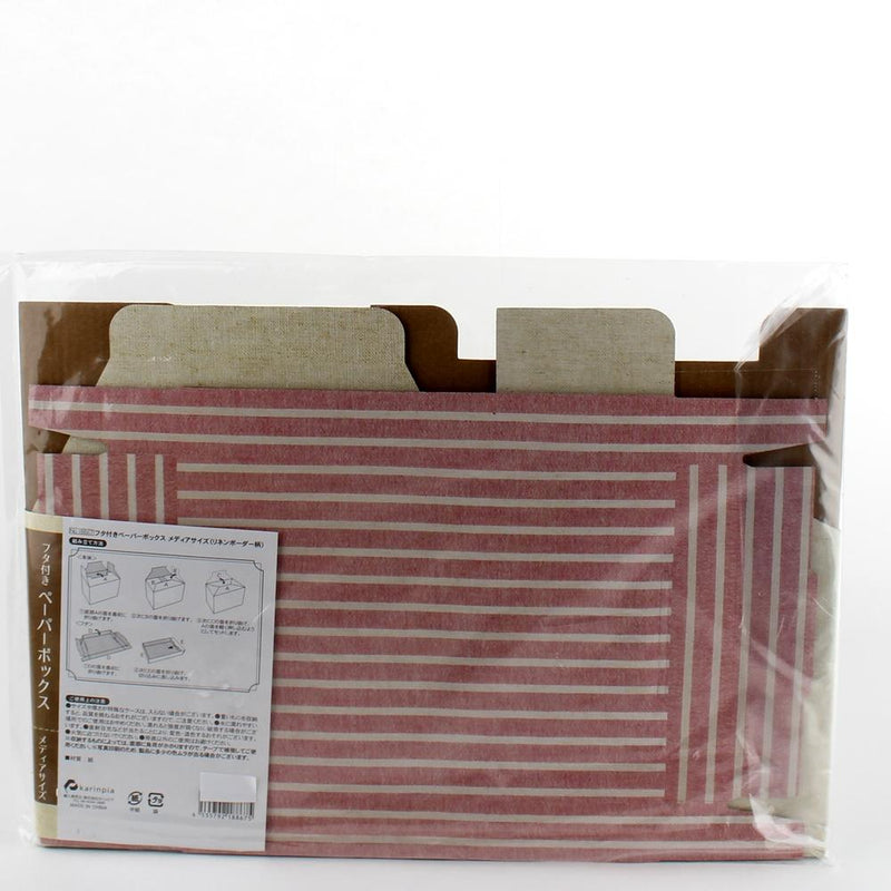 Storage Box - Paper with Lid (Paper/CD&DVD/Stripes/RD*BL)
