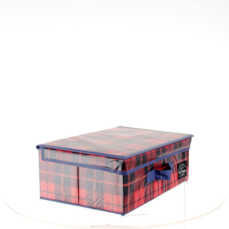 Storage Case (With Lid/Checkered/Flat/27x38x14cm)