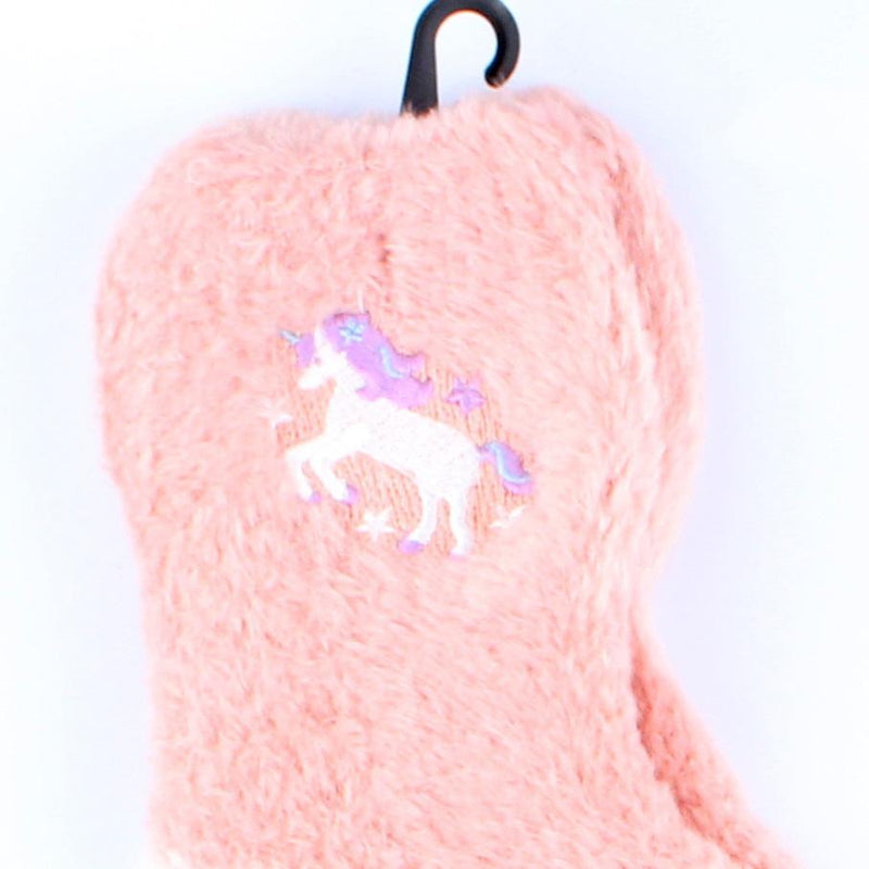 Shaggy Embroidered Unicorn 22x20cm Socks