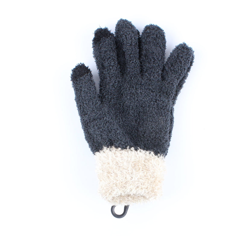 Fluffy Feather Cuff Touch Screen Women 21 cm 1 pair Winter Gloves