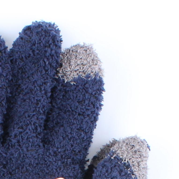 Fluffy Touchscreen Women One Size Panda Embroidered 21cm Gloves
