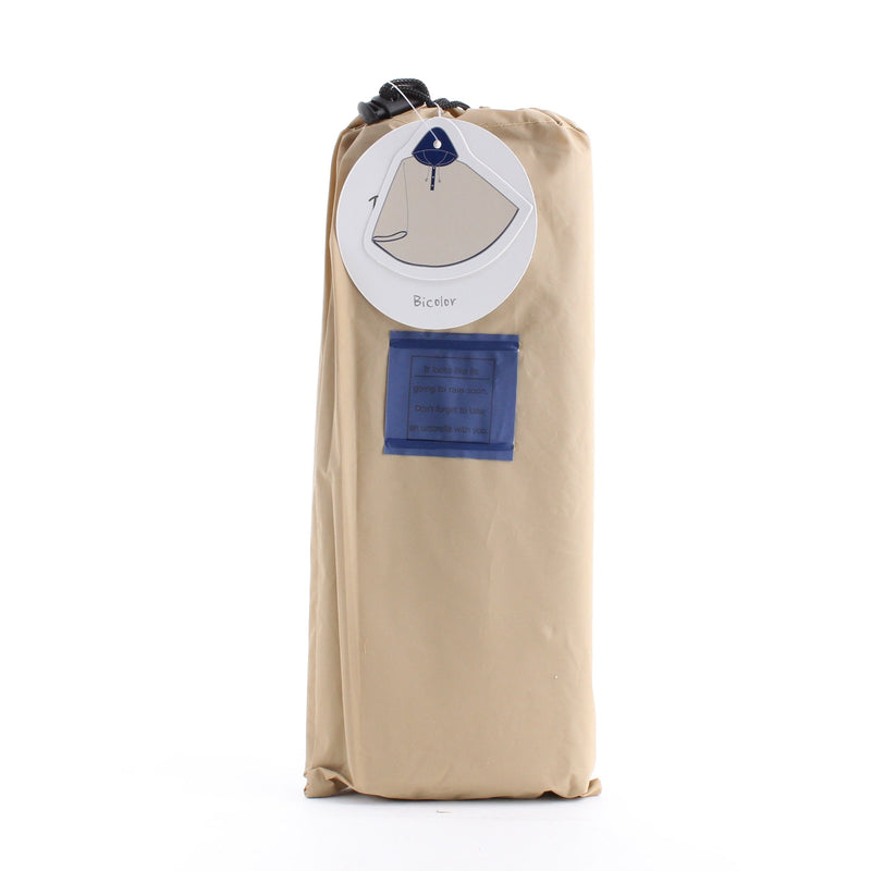 Two-Tone Rain Poncho with Bag