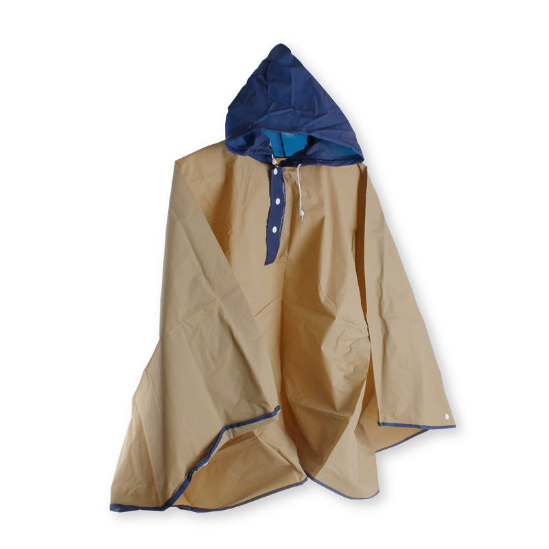 Two-Tone Rain Poncho with Bag