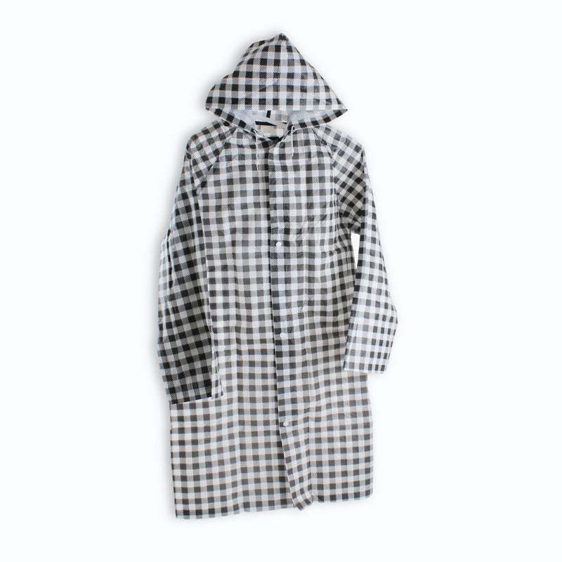 Checkered Raincoat with Bag