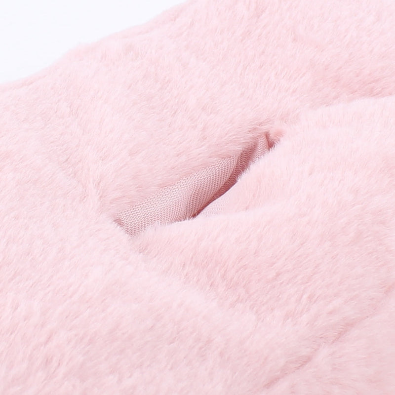 Tissue Box Cover (Faux Fur/For Tissue Box: H5.5xW23xD11.5cm/SMCol(s): Pink)