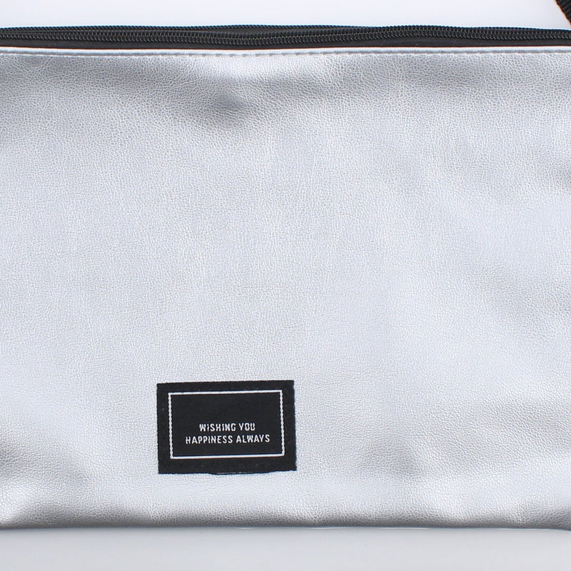 Shoulder Bag (Double Pochette/3 Pockets/Wide/25x16cm/SMCol(s): Silver)