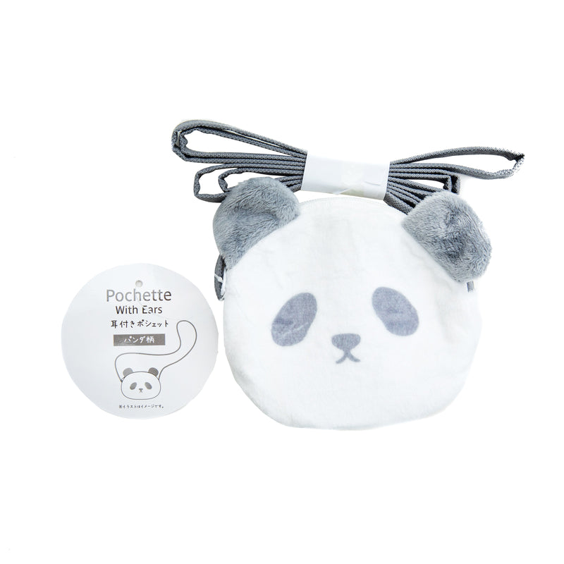 Shoulder Bag (With Ears/Panda/11x9cm/SMCol(s): Grey, White)