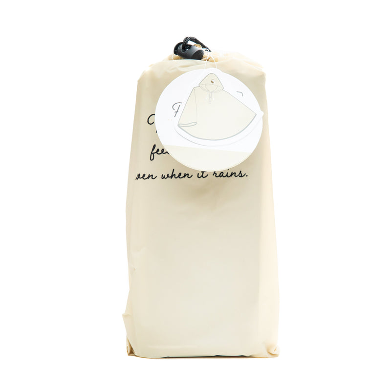 Rain Poncho (Poncho/With Bag/Women/Writings/One Size Fits All/Pouch: H28 × W15cm/148x70cm/SMCol(s): Beige)