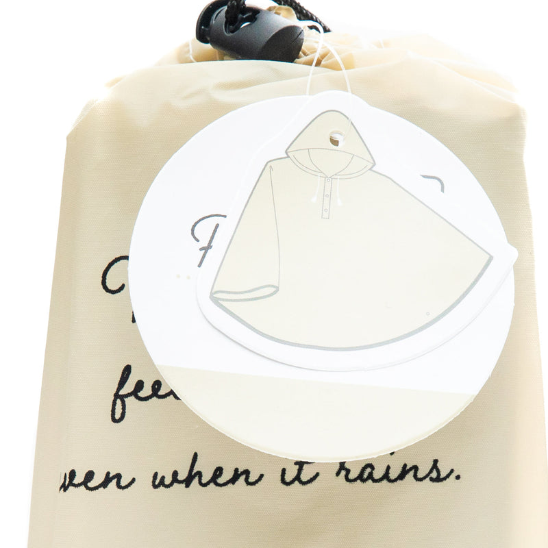 Rain Poncho (Poncho/With Bag/Women/Writings/One Size Fits All/Pouch: H28 × W15cm/148x70cm/SMCol(s): Beige)