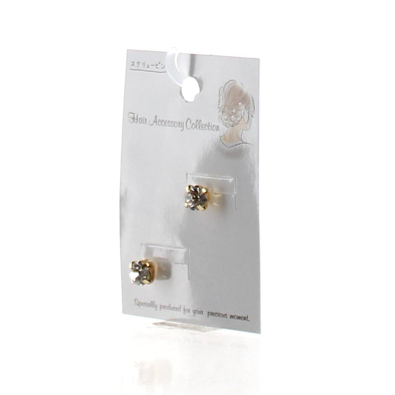 Hair Pins (w/Imitation Pearl*w/Rhinestone/GD/1.5cm (2pcs))