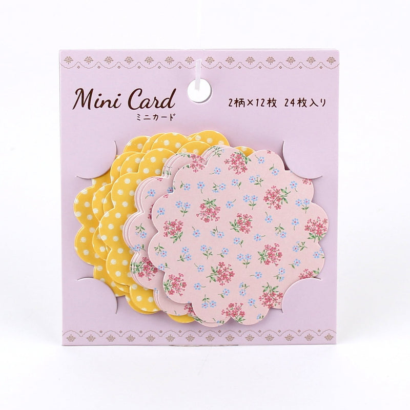 Message Card (Flowers/PK*BL/10.5x10.5cm (24pcs))