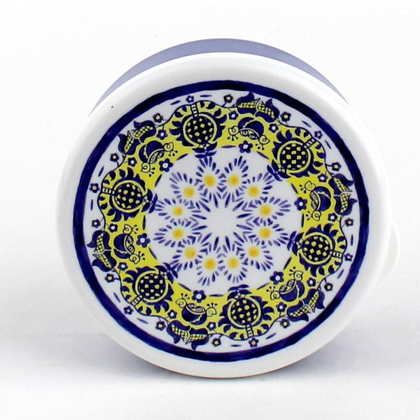 Plastic Lunch Box (Polish Flowers/Round/420mL)