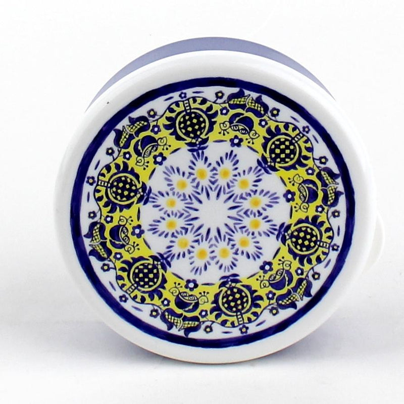 Plastic Lunch Box (Polish Flowers/Round/420mL)