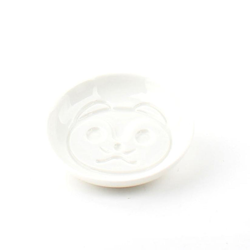 Plate (Porcelain/Soy Sauce/Dog/2cm/d.9cm)