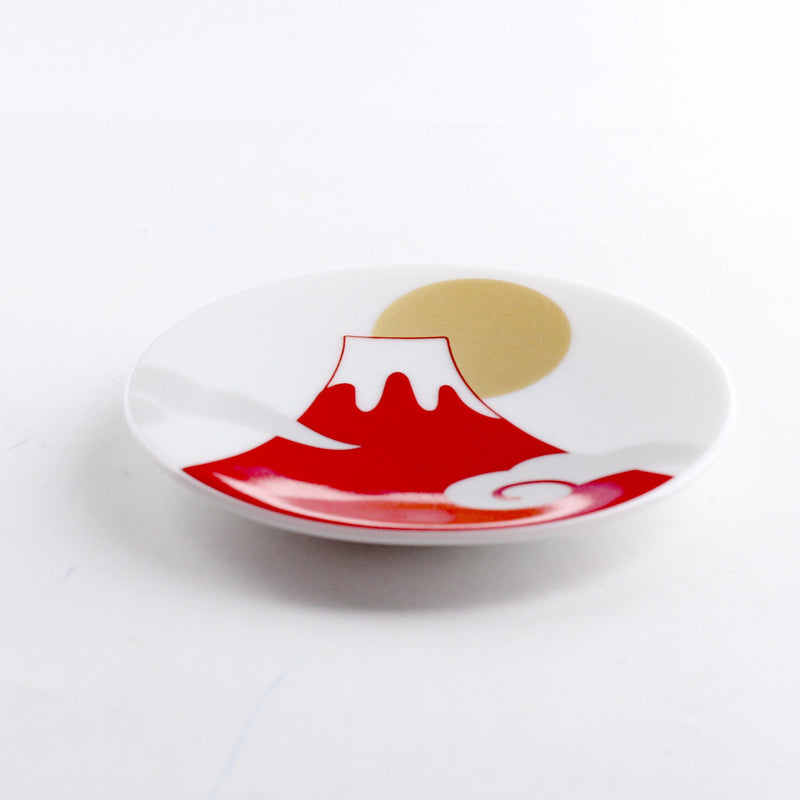 Plate (Porcelain/S/Mt. Fuji/1cm/d.9.5cm)