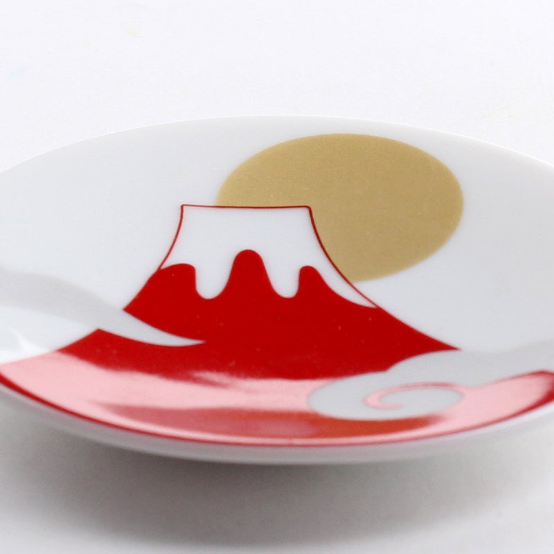 Plate (Porcelain/S/Mt. Fuji/1cm/d.9.5cm)
