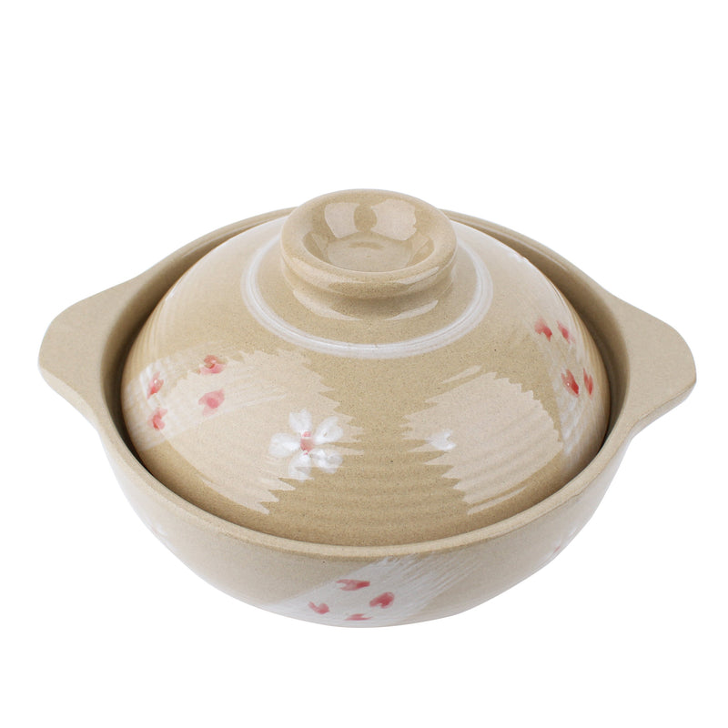 Ceramic Cherry Blossom Earthenware Pot (21cm)