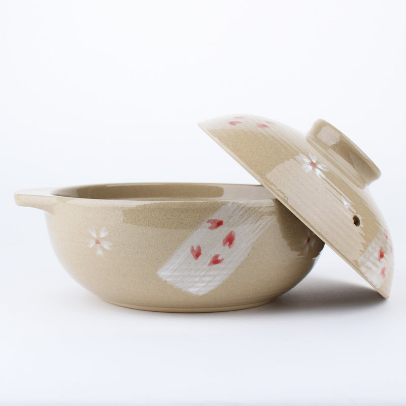 Ceramic Cherry Blossom Earthenware Pot (21cm)