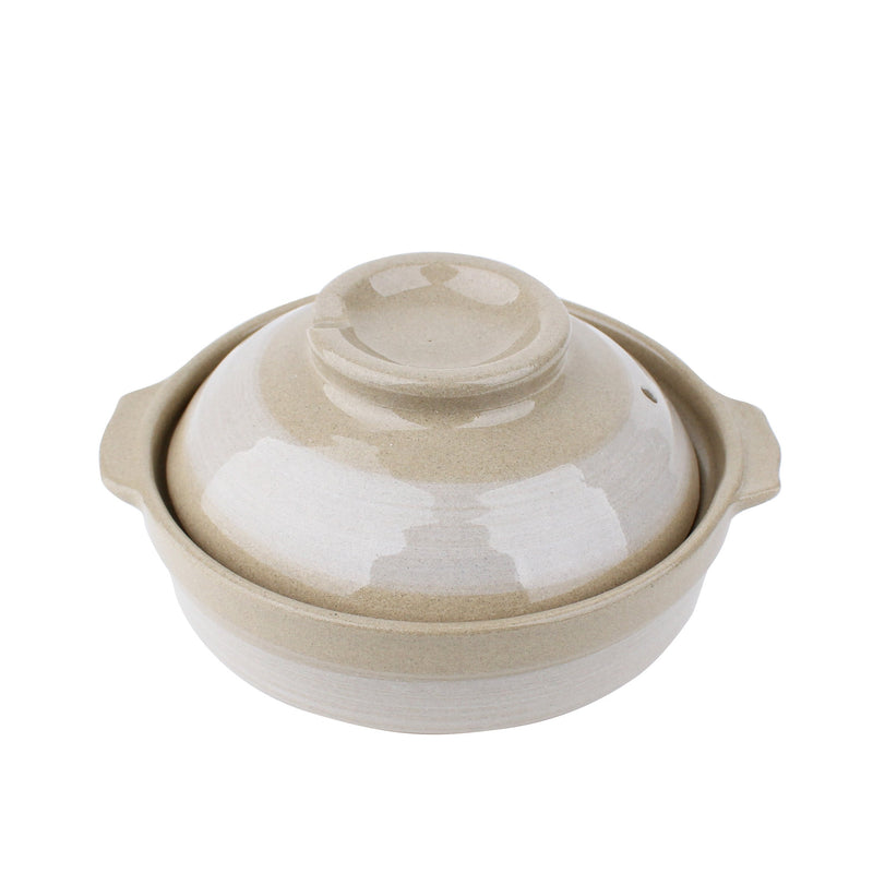 Ceramic Snow Brush Strokes Earthenware Pot (17cm)