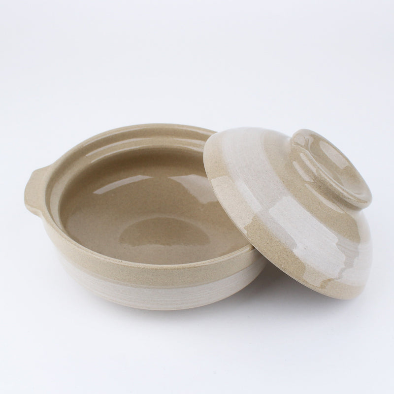 Ceramic Snow Brush Strokes Earthenware Pot (17cm)