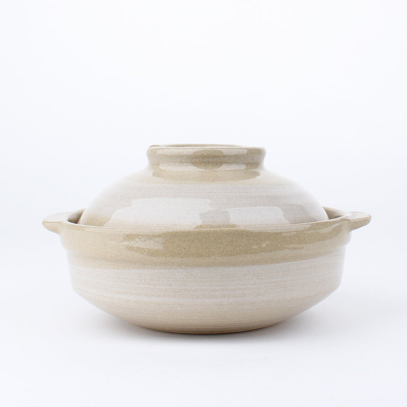 Ceramic Snow Brush Strokes Earthenware Pot (17cm)