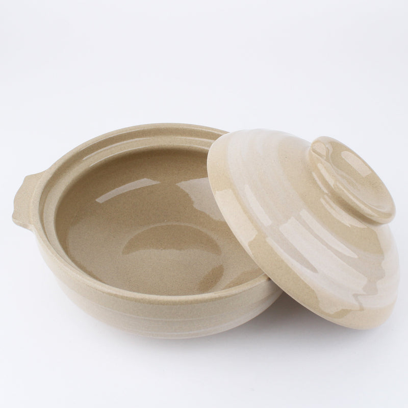 Ceramic Snow Brush Strokes Earthenware Pot (19cm)