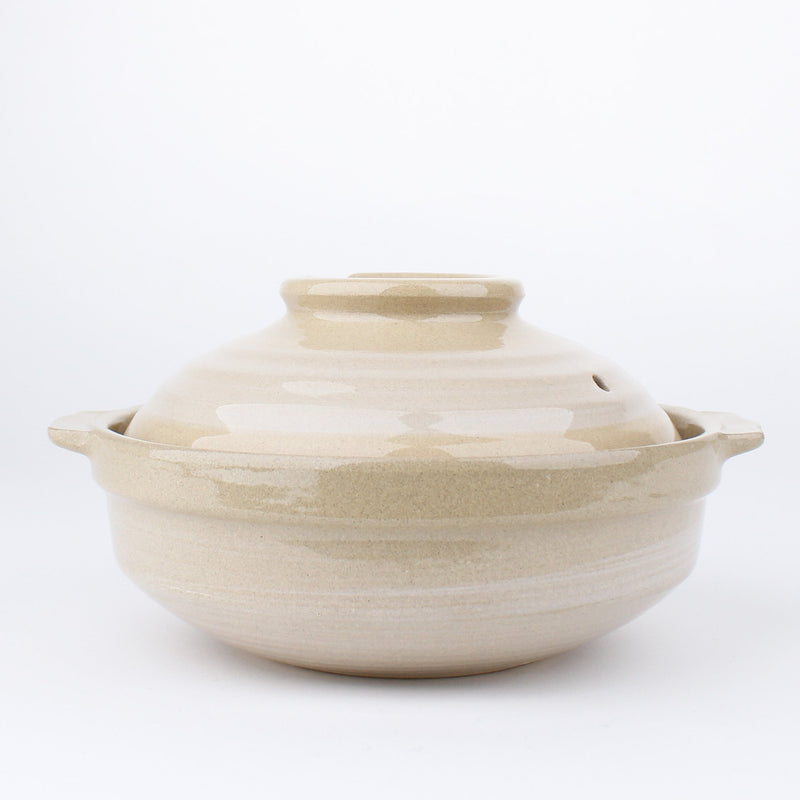 Ceramic Snow Brush Strokes Earthenware Pot (19cm)