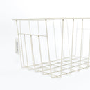 White Rectangular Steel Wire Basket 