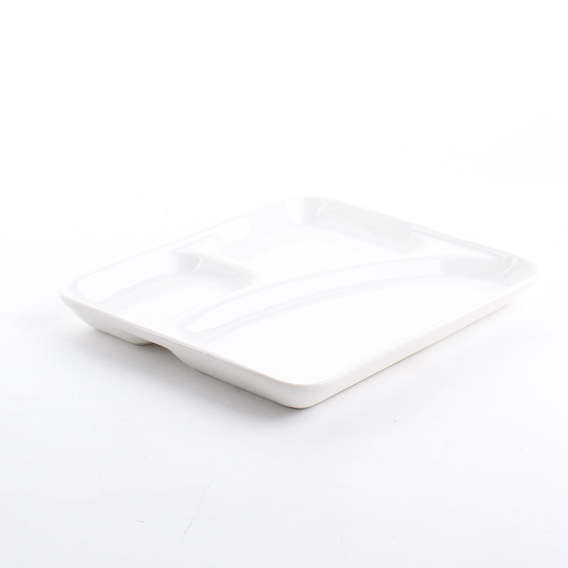 2-Section Rectangular Ceramic Plate