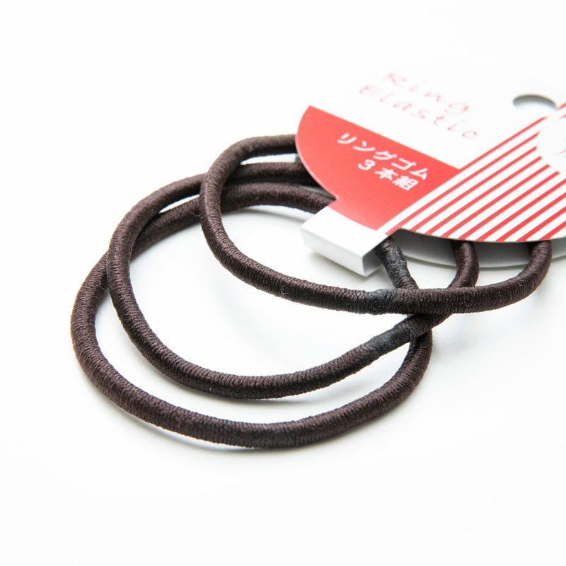 Hair Ties (M/ø5.5cm (3pcs)/SMCol(s): Dark Brown)