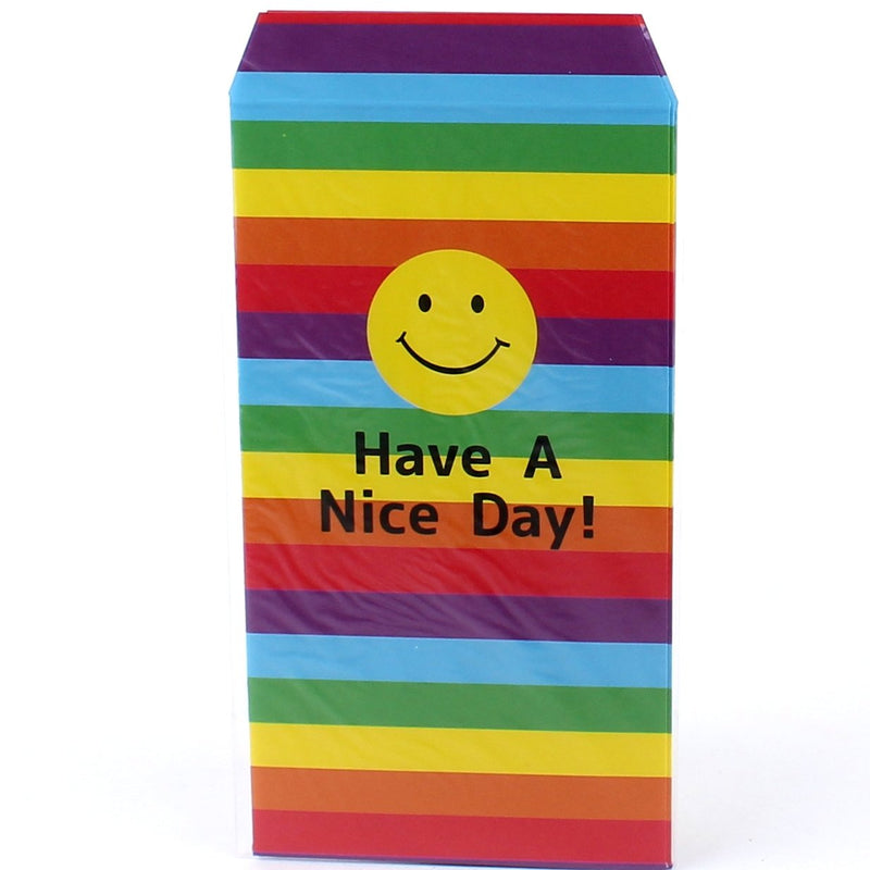 Rainbow Smile Japanese Tip Envelope (Paper/Smiley Face/Rainbow/L/9.3x17.3cm (3pcs))