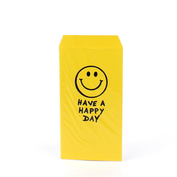 "Have a Happy Day" Yellow Japanese Tip Envelope (L, 3pcs)