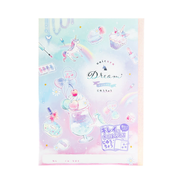 Plain Notebook (Easy Tear/Unicorn/0.4x17.9x25.2cm/SMCol(s): Blue,Pink)