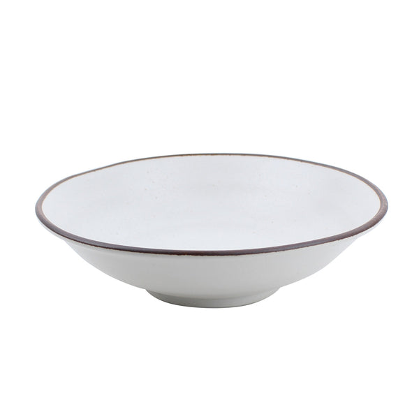 Brown Rim Lightweight Shallow Bowl