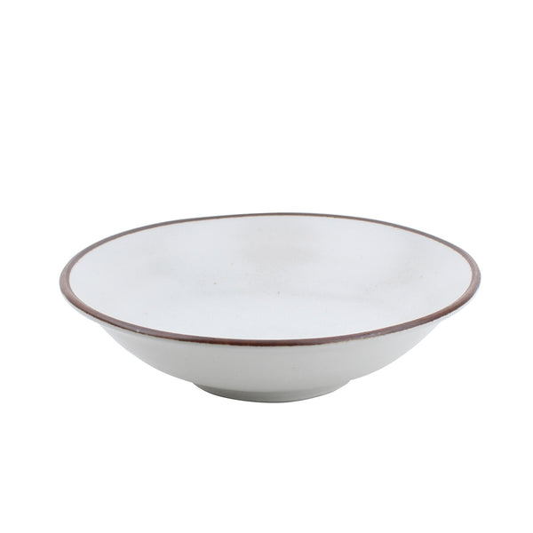 Brown Rim Lightweight Shallow Bowl