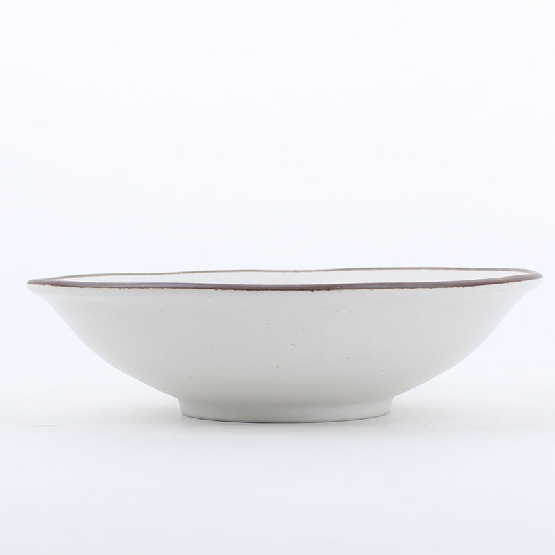 Brown Rim Lightweight Shallow Bowl