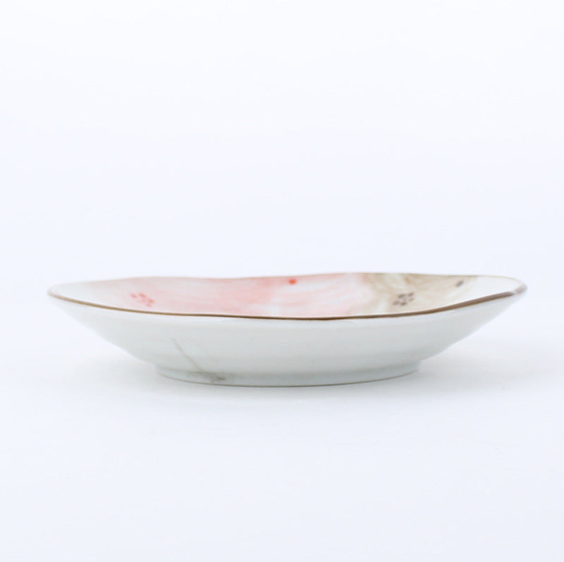 Oval Oyagokoro Lucky Owl Porcelain Plate