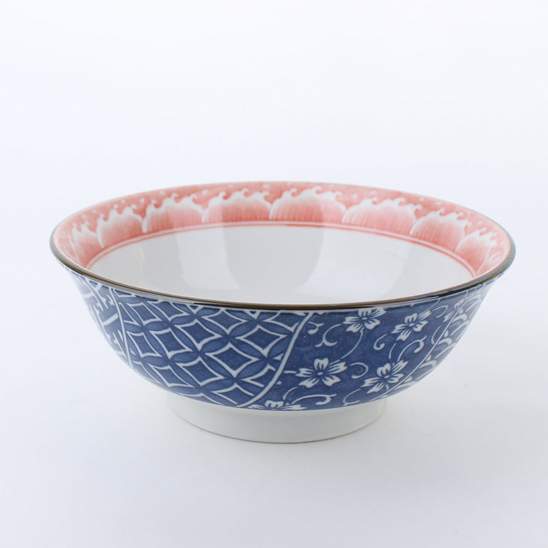 Red Wave Shouzui Porcelain Ramen Bowl