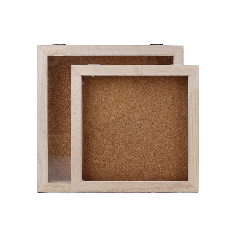Wooded Shallow Storage Case For Collections
