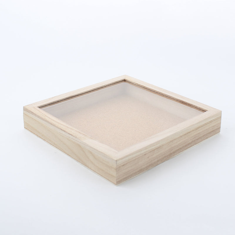 Wooded Shallow Storage Case For Collections