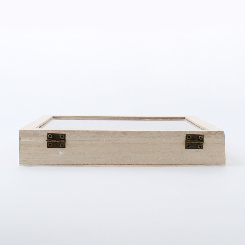 Wooded Shallow Storage Case For Collections
