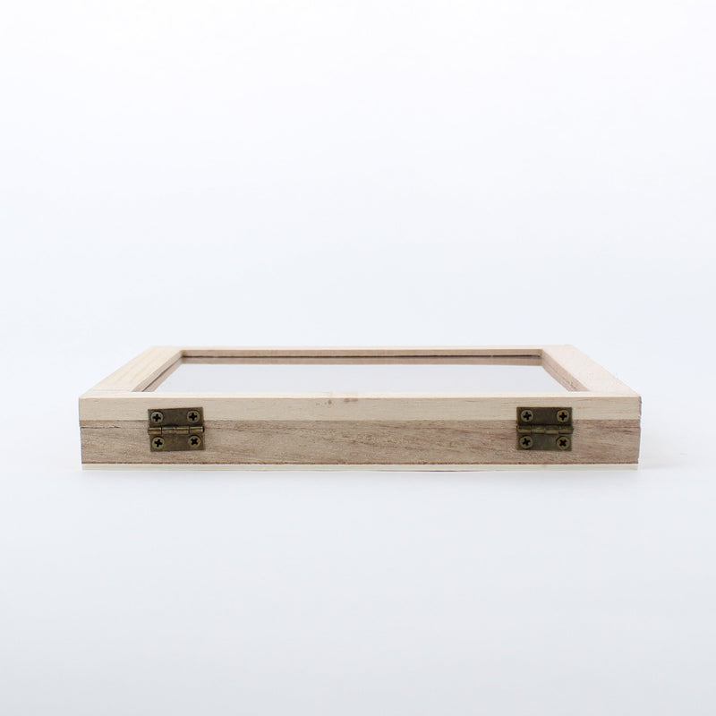 Wooded Shallow Storage Case For Collections