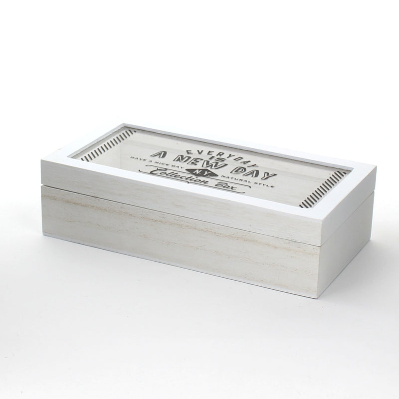 Storage Box (Wood/For Collection/Typography/Rectangular/9.5x19x5cm)