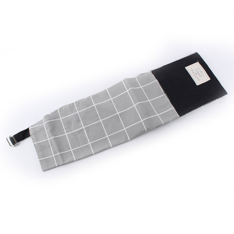 Apron (Adjustable Neck Loop/Pocket/Grey Grid/75x65cm/SMCol(s): Grey)