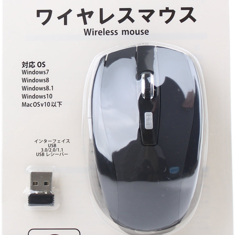 Wireless Mouse (USB Connector/For Windows 7, 8, 8.1, 10 & below Mac OS v10/SMCol(s): Black)