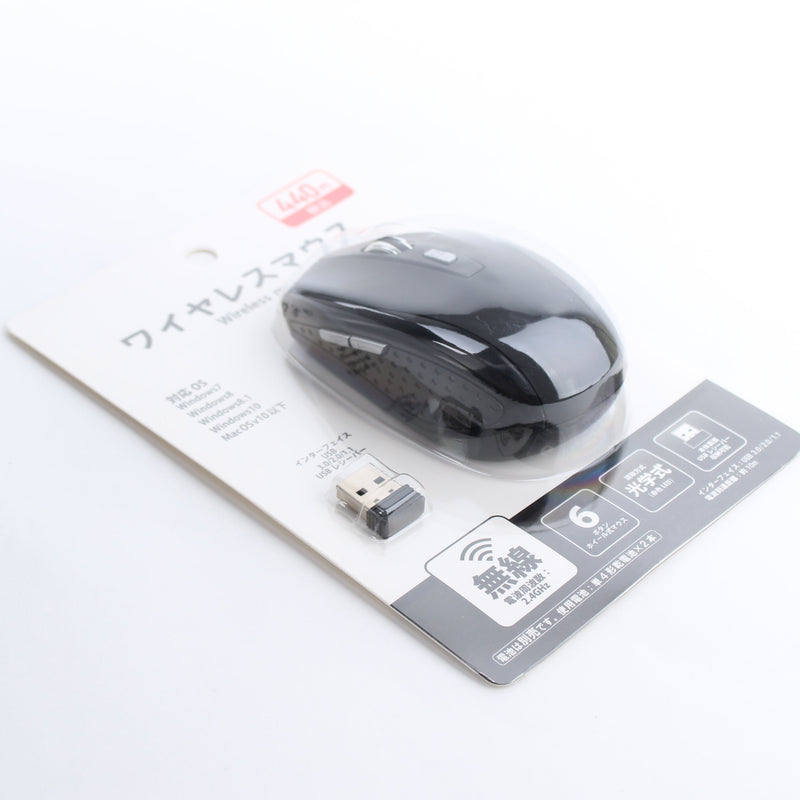 Wireless Mouse (USB Connector/For Windows 7, 8, 8.1, 10 & below Mac OS v10/SMCol(s): Black)