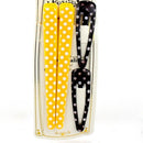 Polka Dots & Checkered Hair Clips (Yellow & Black, 4pcs)