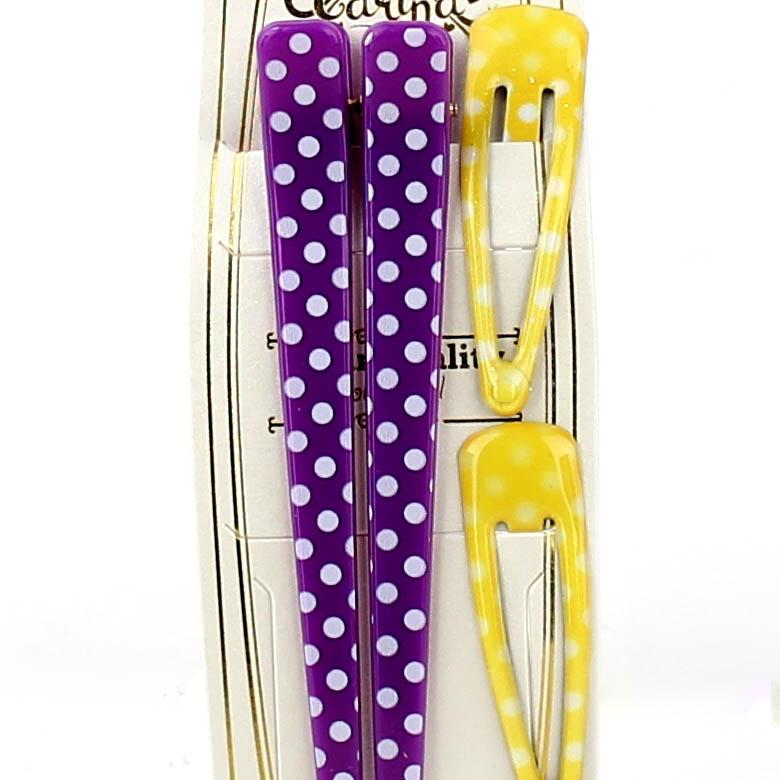 Hair Clips (Polka Dots/4pcs)