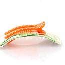 Polka Dots & Checkered Hair Clips (Green & Orange, 4pcs)