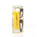 Polka Dots & Checkered Hair Clips (Yellow & Brown, 4pcs)